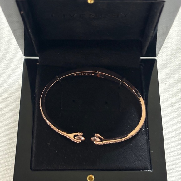 Givenchy Rose Gold Crystal G Cuff Bracelet in Original Box - Picture 1 of 3
